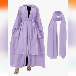 Chiffon Abaya with head cover